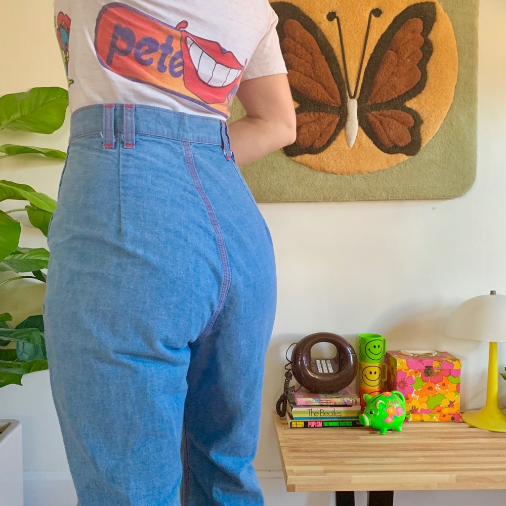 Massive 1970s elephant bell bottom jeans 29/30” - Picture 5 of 6